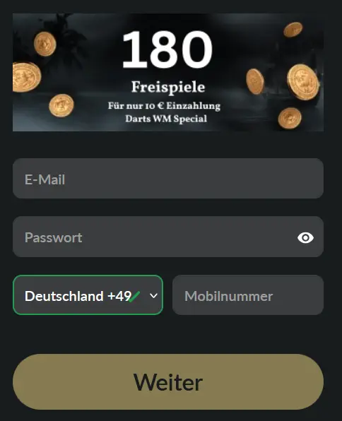 Registrierung im Casino